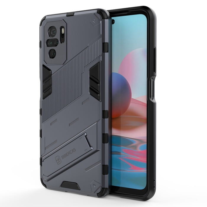 Punk Armor 2 en 1 PC + TPU Estuche a prueba de golpes con soporte invisible, For OPPO Realme GT 5G, For Xiaomi Redmi Note 10