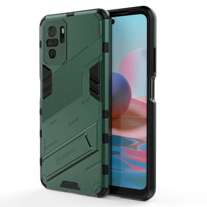 Punk Armor 2 en 1 PC + TPU Estuche a prueba de golpes con soporte invisible, For OPPO Realme GT 5G, For Xiaomi Redmi Note 10