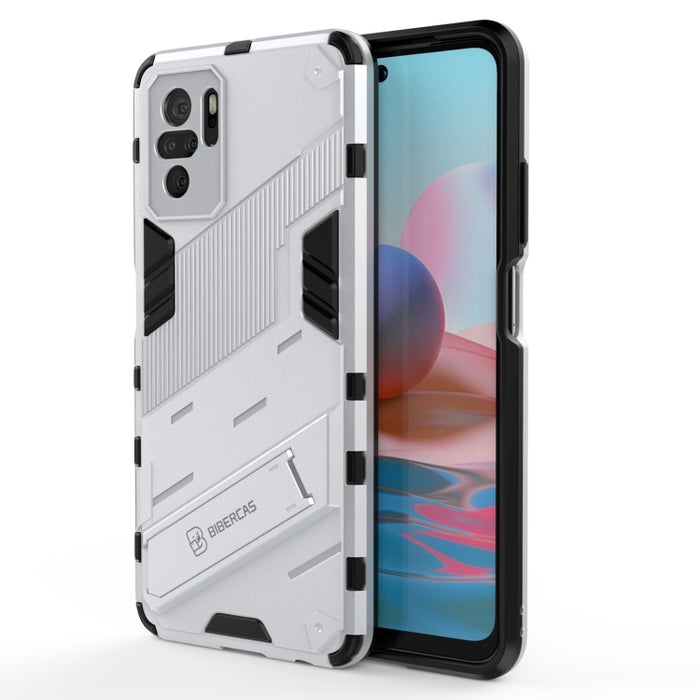 Punk Armor 2 en 1 PC + TPU Estuche a prueba de golpes con soporte invisible, For OPPO Realme GT 5G, For Xiaomi Redmi Note 10
