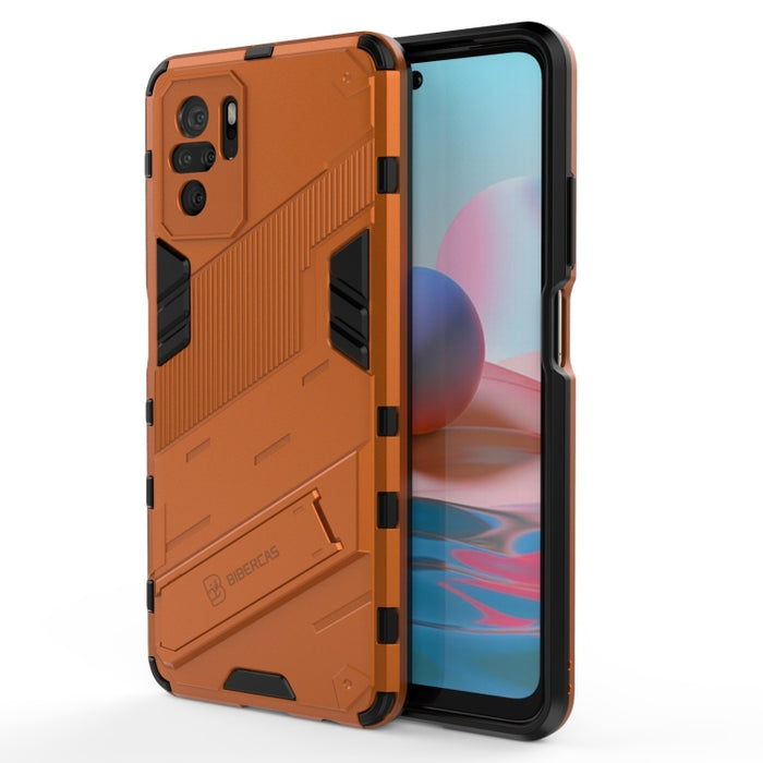 Punk Armor 2 en 1 PC + TPU Estuche a prueba de golpes con soporte invisible, For OPPO Realme GT 5G, For Xiaomi Redmi Note 10
