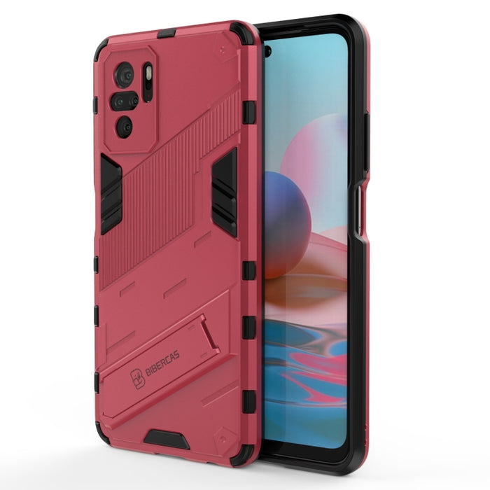 Punk Armor 2 en 1 PC + TPU Estuche a prueba de golpes con soporte invisible, For OPPO Realme GT 5G, For Xiaomi Redmi Note 10