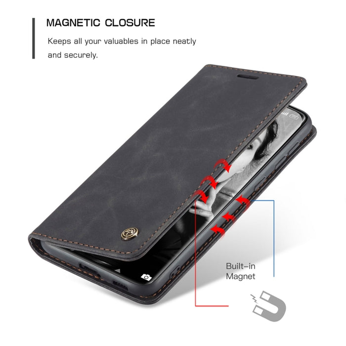 CaseMe 013 Estuche de cuero con tapa horizontal multifuncional con soporte, ranura para tarjeta y billetera, For Xiaomi Mi 11