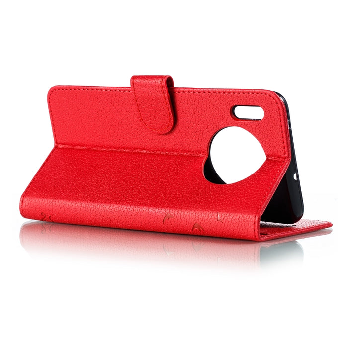 Estuche de cuero con tapa horizontal con textura de lichi y patrón de plumas con soporte, billetera y ranuras para tarjetas, For Huawei Mate 30, For Huawei Mate 30 Pro, For Huawei Mate 30 Lite / nova 5i Pro, For Xiaomi Redmi Note 8                     ...