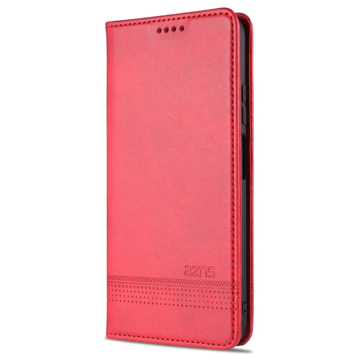AZNS Estuche de cuero con tapa horizontal con textura de becerro magnético con ranuras para tarjetas y soporte y billetera, For Xiaomi Redmi Note 10 Pro, For Xiaomi Redmi Note 10 Pro Max, For Xiaomi Mi 10S, For vivo X60 Pro, For vivo Y72 5G            ...