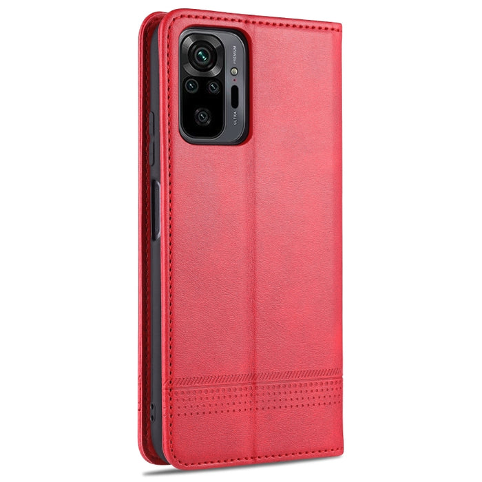 AZNS Estuche de cuero con tapa horizontal con textura de becerro magnético con ranuras para tarjetas y soporte y billetera, For Xiaomi Redmi Note 10 Pro, For Xiaomi Redmi Note 10 Pro Max, For Xiaomi Mi 10S, For vivo X60 Pro, For vivo Y72 5G            ...