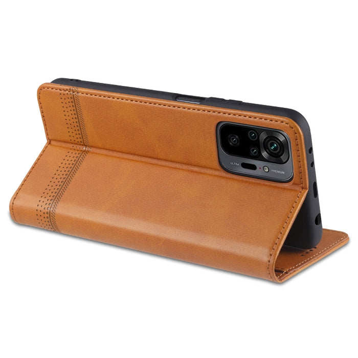 AZNS Estuche de cuero con tapa horizontal con textura de becerro magnético con ranuras para tarjetas y soporte y billetera, For Xiaomi Redmi Note 10 Pro, For Xiaomi Redmi Note 10 Pro Max, For Xiaomi Mi 10S, For vivo X60 Pro, For vivo Y72 5G            ...