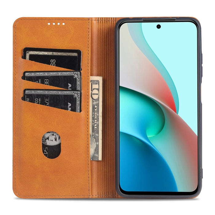 AZNS Estuche de cuero con tapa horizontal con textura de becerro magnético con ranuras para tarjetas y soporte y billetera, For Xiaomi Redmi Note 10 Pro, For Xiaomi Redmi Note 10 Pro Max, For Xiaomi Mi 10S, For vivo X60 Pro, For vivo Y72 5G            ...