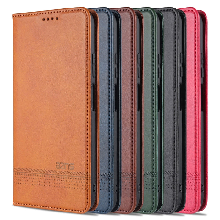 AZNS Estuche de cuero con tapa horizontal con textura de becerro magnético con ranuras para tarjetas y soporte y billetera, For Xiaomi Redmi Note 10 Pro, For Xiaomi Redmi Note 10 Pro Max, For Xiaomi Mi 10S, For vivo X60 Pro, For vivo Y72 5G            ...