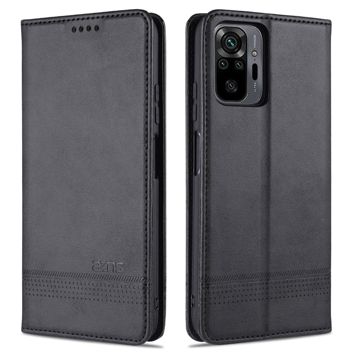 AZNS Estuche de cuero con tapa horizontal con textura de becerro magnético con ranuras para tarjetas y soporte y billetera, For Xiaomi Redmi Note 10 Pro, For Xiaomi Redmi Note 10 Pro Max, For Xiaomi Mi 10S, For vivo X60 Pro, For vivo Y72 5G            ...