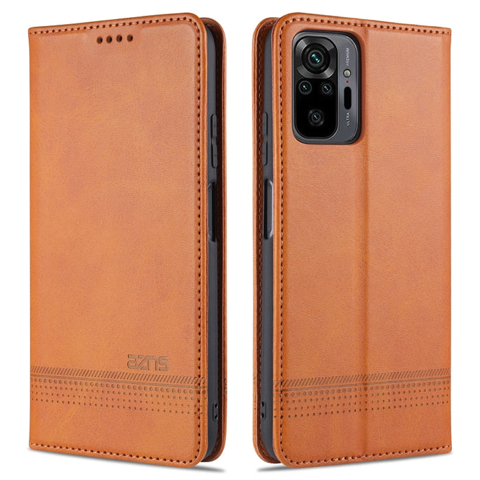 AZNS Estuche de cuero con tapa horizontal con textura de becerro magnético con ranuras para tarjetas y soporte y billetera, For Xiaomi Redmi Note 10 Pro, For Xiaomi Redmi Note 10 Pro Max, For Xiaomi Mi 10S, For vivo X60 Pro, For vivo Y72 5G            ...