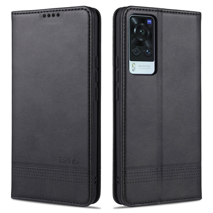 AZNS Estuche de cuero con tapa horizontal con textura de becerro magnético con ranuras para tarjetas y soporte y billetera, For Xiaomi Redmi Note 10 Pro, For Xiaomi Redmi Note 10 Pro Max, For Xiaomi Mi 10S, For vivo X60 Pro, For vivo Y72 5G            ...