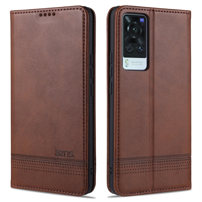 AZNS Estuche de cuero con tapa horizontal con textura de becerro magnético con ranuras para tarjetas y soporte y billetera, For Xiaomi Redmi Note 10 Pro, For Xiaomi Redmi Note 10 Pro Max, For Xiaomi Mi 10S, For vivo X60 Pro, For vivo Y72 5G            ...