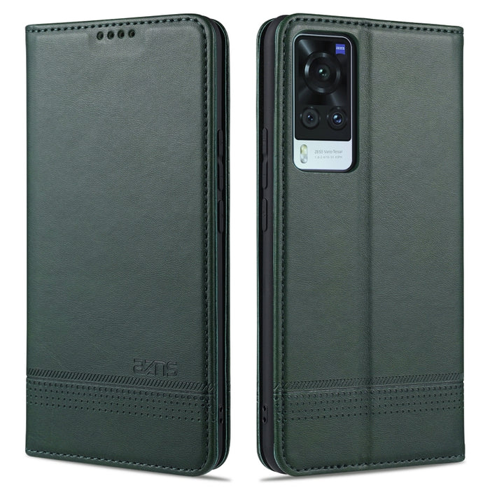 AZNS Estuche de cuero con tapa horizontal con textura de becerro magnético con ranuras para tarjetas y soporte y billetera, For Xiaomi Redmi Note 10 Pro, For Xiaomi Redmi Note 10 Pro Max, For Xiaomi Mi 10S, For vivo X60 Pro, For vivo Y72 5G            ...