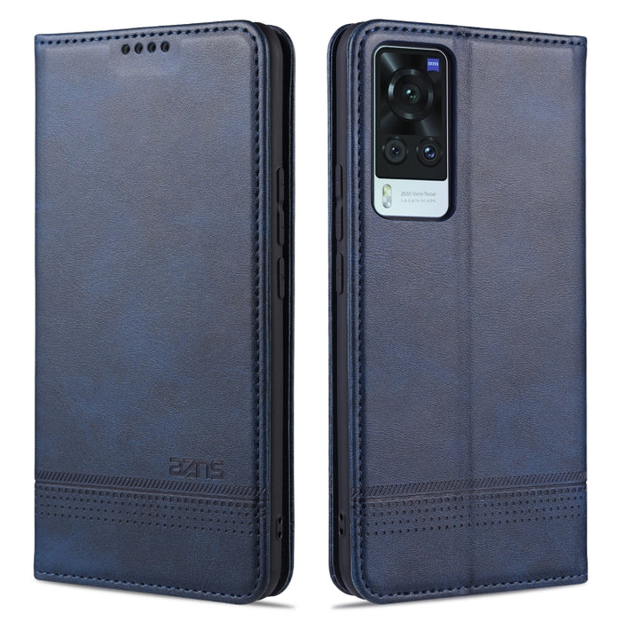AZNS Estuche de cuero con tapa horizontal con textura de becerro magnético con ranuras para tarjetas y soporte y billetera, For Xiaomi Redmi Note 10 Pro, For Xiaomi Redmi Note 10 Pro Max, For Xiaomi Mi 10S, For vivo X60 Pro, For vivo Y72 5G            ...