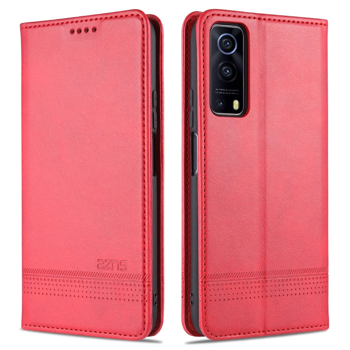 AZNS Estuche de cuero con tapa horizontal con textura de becerro magnético con ranuras para tarjetas y soporte y billetera, For Xiaomi Redmi Note 10 Pro, For Xiaomi Redmi Note 10 Pro Max, For Xiaomi Mi 10S, For vivo X60 Pro, For vivo Y72 5G            ...