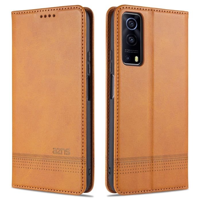 AZNS Estuche de cuero con tapa horizontal con textura de becerro magnético con ranuras para tarjetas y soporte y billetera, For Xiaomi Redmi Note 10 Pro, For Xiaomi Redmi Note 10 Pro Max, For Xiaomi Mi 10S, For vivo X60 Pro, For vivo Y72 5G            ...