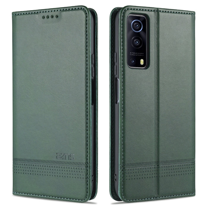 AZNS Estuche de cuero con tapa horizontal con textura de becerro magnético con ranuras para tarjetas y soporte y billetera, For Xiaomi Redmi Note 10 Pro, For Xiaomi Redmi Note 10 Pro Max, For Xiaomi Mi 10S, For vivo X60 Pro, For vivo Y72 5G            ...
