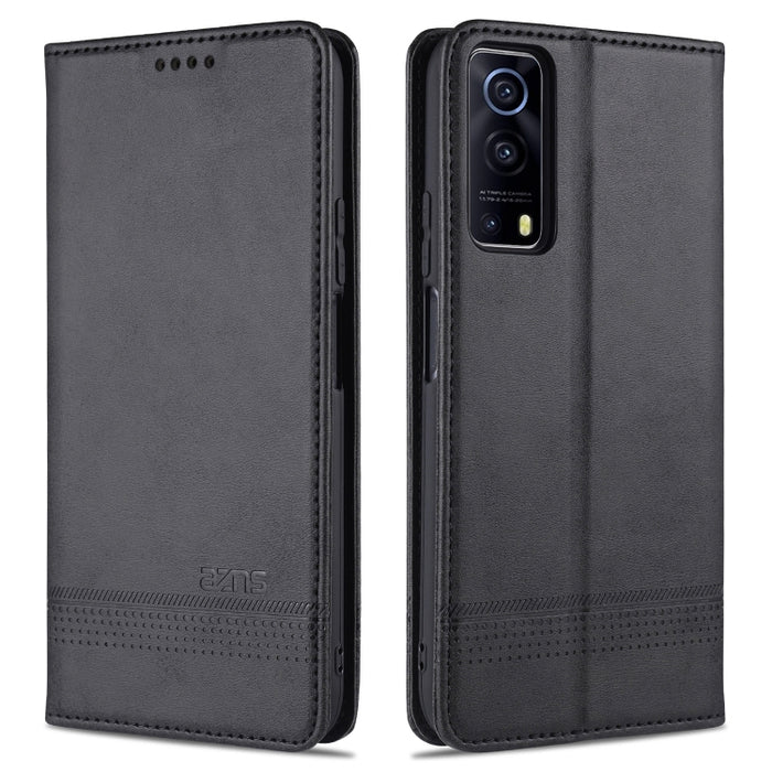 AZNS Estuche de cuero con tapa horizontal con textura de becerro magnético con ranuras para tarjetas y soporte y billetera, For Xiaomi Redmi Note 10 Pro, For Xiaomi Redmi Note 10 Pro Max, For Xiaomi Mi 10S, For vivo X60 Pro, For vivo Y72 5G            ...