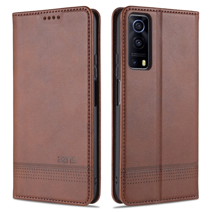 AZNS Estuche de cuero con tapa horizontal con textura de becerro magnético con ranuras para tarjetas y soporte y billetera, For Xiaomi Redmi Note 10 Pro, For Xiaomi Redmi Note 10 Pro Max, For Xiaomi Mi 10S, For vivo X60 Pro, For vivo Y72 5G            ...