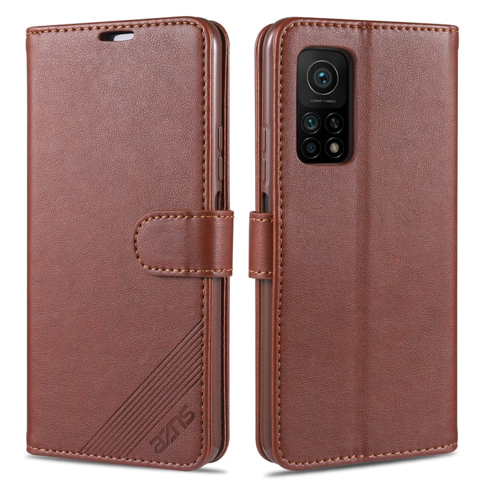 AZNS Estuche de cuero con tapa horizontal con textura de piel de oveja con soporte y ranuras para tarjetas y billetera, For Xiaomi Mi 10T 5G, For Xiaomi Mi 10T Pro 5G, For Xiaomi Redmi K30S