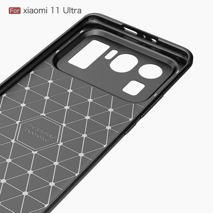 Estuche de TPU de fibra de carbono con textura cepillada, For Xiaomi Mi 11 Ultra, For Xiaomi Redmi K40 Pro+