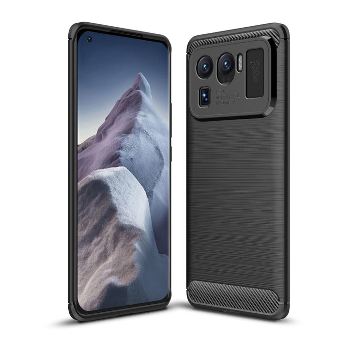 Estuche de TPU de fibra de carbono con textura cepillada, For Xiaomi Mi 11 Ultra, For Xiaomi Redmi K40 Pro+