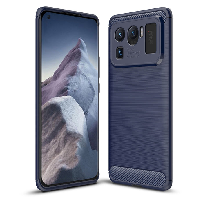 Estuche de TPU de fibra de carbono con textura cepillada, For Xiaomi Mi 11 Ultra, For Xiaomi Redmi K40 Pro+