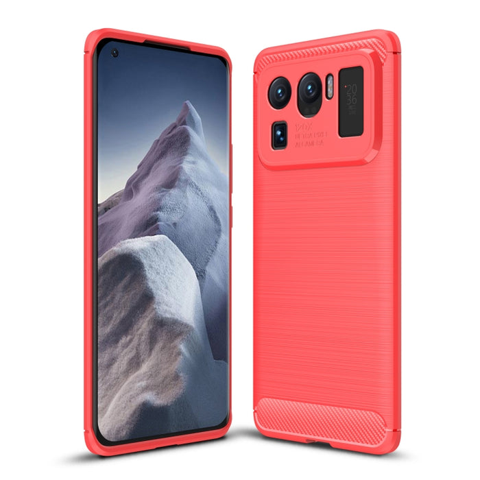 Estuche de TPU de fibra de carbono con textura cepillada, For Xiaomi Mi 11 Ultra, For Xiaomi Redmi K40 Pro+