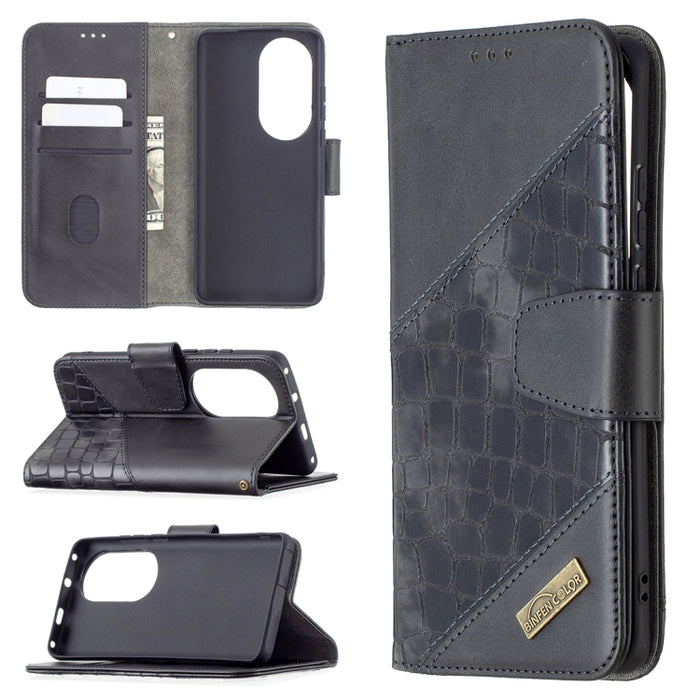 Funda de cuero PU con tapa horizontal y textura de cocodrilo a juego con billetera, soporte y ranuras para tarjetas, For Nokia C1 Plus, For Xiaomi Redmi Note 10 Pro, For Huawei P50 Pro, For Huawei P50