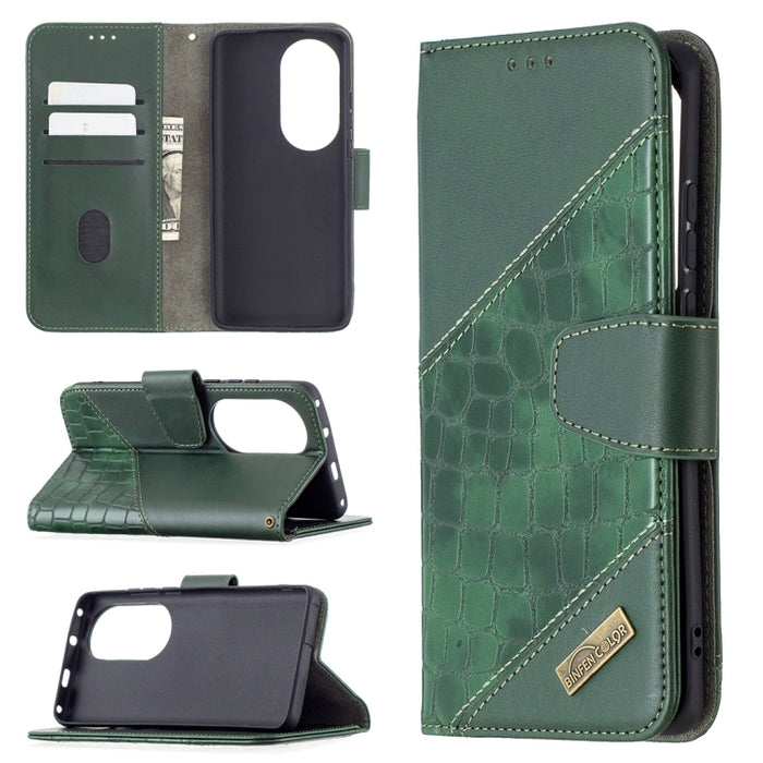 Funda de cuero PU con tapa horizontal y textura de cocodrilo a juego con billetera, soporte y ranuras para tarjetas, For Nokia C1 Plus, For Xiaomi Redmi Note 10 Pro, For Huawei P50 Pro, For Huawei P50