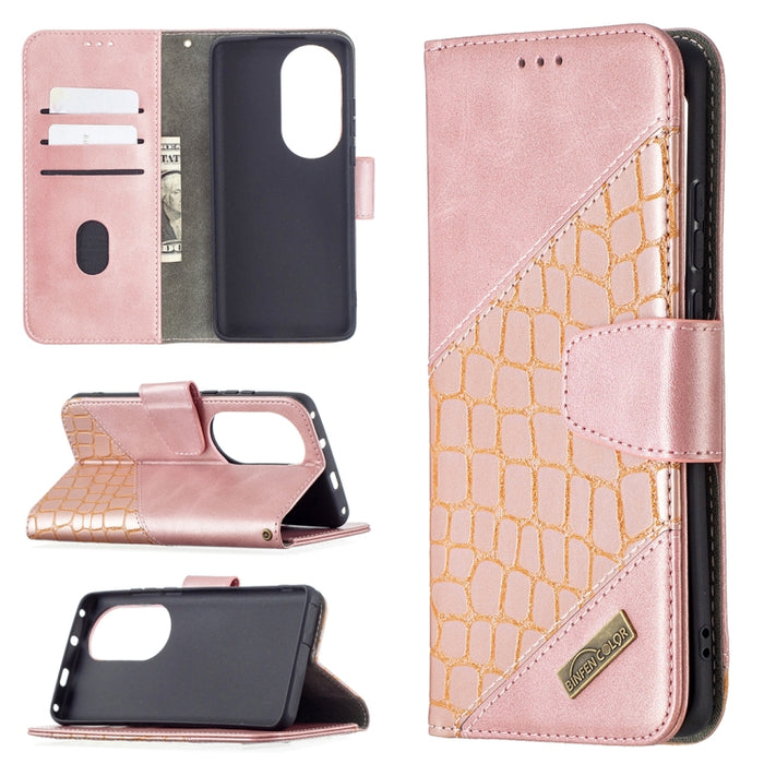 Funda de cuero PU con tapa horizontal y textura de cocodrilo a juego con billetera, soporte y ranuras para tarjetas, For Nokia C1 Plus, For Xiaomi Redmi Note 10 Pro, For Huawei P50 Pro, For Huawei P50