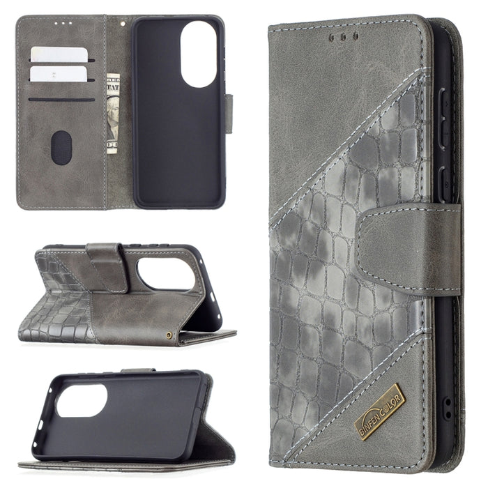 Funda de cuero PU con tapa horizontal y textura de cocodrilo a juego con billetera, soporte y ranuras para tarjetas, For Nokia C1 Plus, For Xiaomi Redmi Note 10 Pro, For Huawei P50 Pro, For Huawei P50