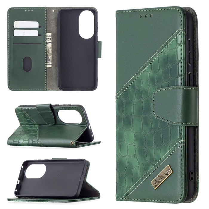 Funda de cuero PU con tapa horizontal y textura de cocodrilo a juego con billetera, soporte y ranuras para tarjetas, For Nokia C1 Plus, For Xiaomi Redmi Note 10 Pro, For Huawei P50 Pro, For Huawei P50