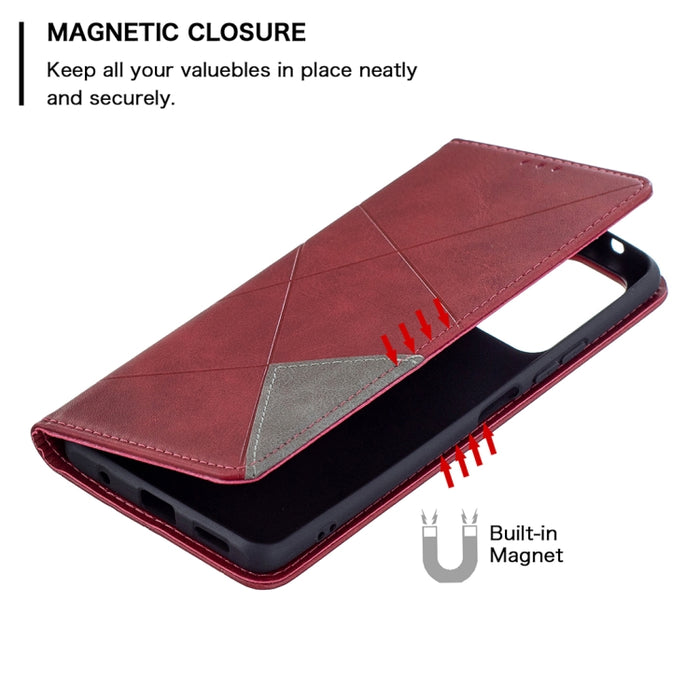 Estuche de cuero magnético con tapa horizontal con textura de rombos con soporte y ranuras para tarjetas, For Xiaomi Redmi Note 10 Pro, For Huawei P50 Pro, For Huawei P50, For Samsung Galaxy A02, For Nokia C1 Plus