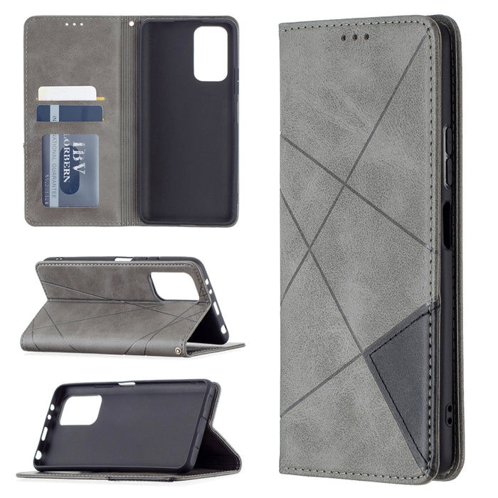 Estuche de cuero magnético con tapa horizontal con textura de rombos con soporte y ranuras para tarjetas, For Xiaomi Redmi Note 10 Pro, For Huawei P50 Pro, For Huawei P50, For Samsung Galaxy A02, For Nokia C1 Plus