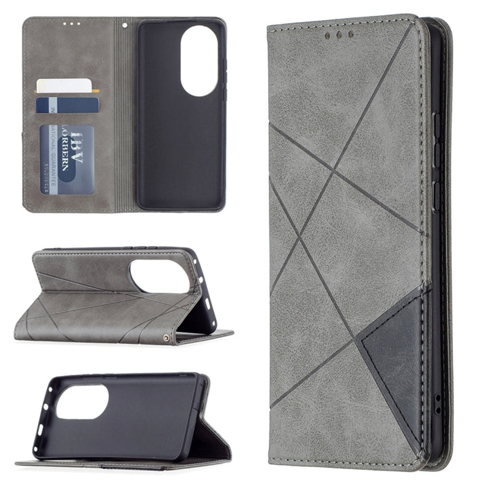 Estuche de cuero magnético con tapa horizontal con textura de rombos con soporte y ranuras para tarjetas, For Xiaomi Redmi Note 10 Pro, For Huawei P50 Pro, For Huawei P50, For Samsung Galaxy A02, For Nokia C1 Plus