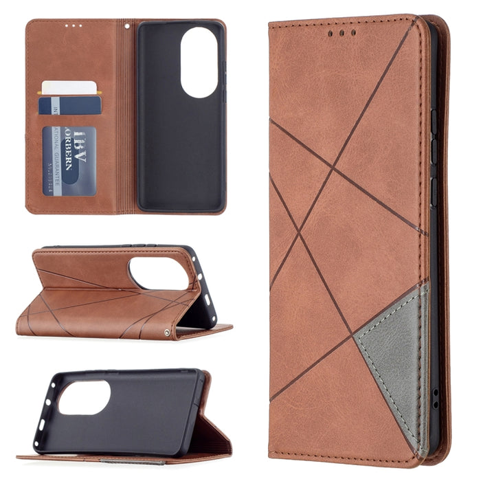 Estuche de cuero magnético con tapa horizontal con textura de rombos con soporte y ranuras para tarjetas, For Xiaomi Redmi Note 10 Pro, For Huawei P50 Pro, For Huawei P50, For Samsung Galaxy A02, For Nokia C1 Plus