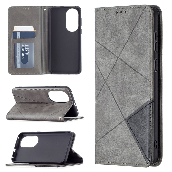 Estuche de cuero magnético con tapa horizontal con textura de rombos con soporte y ranuras para tarjetas, For Xiaomi Redmi Note 10 Pro, For Huawei P50 Pro, For Huawei P50, For Samsung Galaxy A02, For Nokia C1 Plus