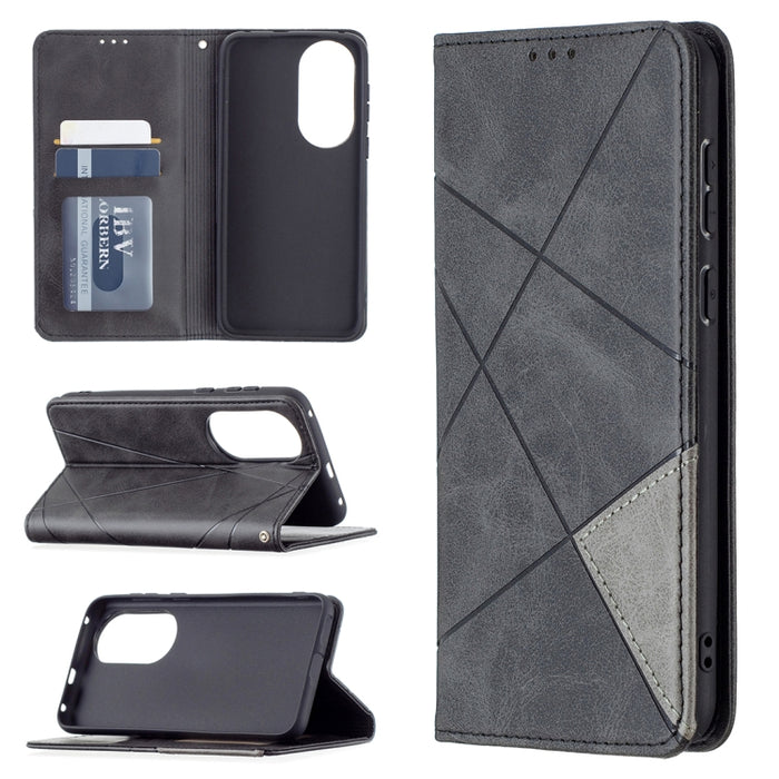 Estuche de cuero magnético con tapa horizontal con textura de rombos con soporte y ranuras para tarjetas, For Xiaomi Redmi Note 10 Pro, For Huawei P50 Pro, For Huawei P50, For Samsung Galaxy A02, For Nokia C1 Plus