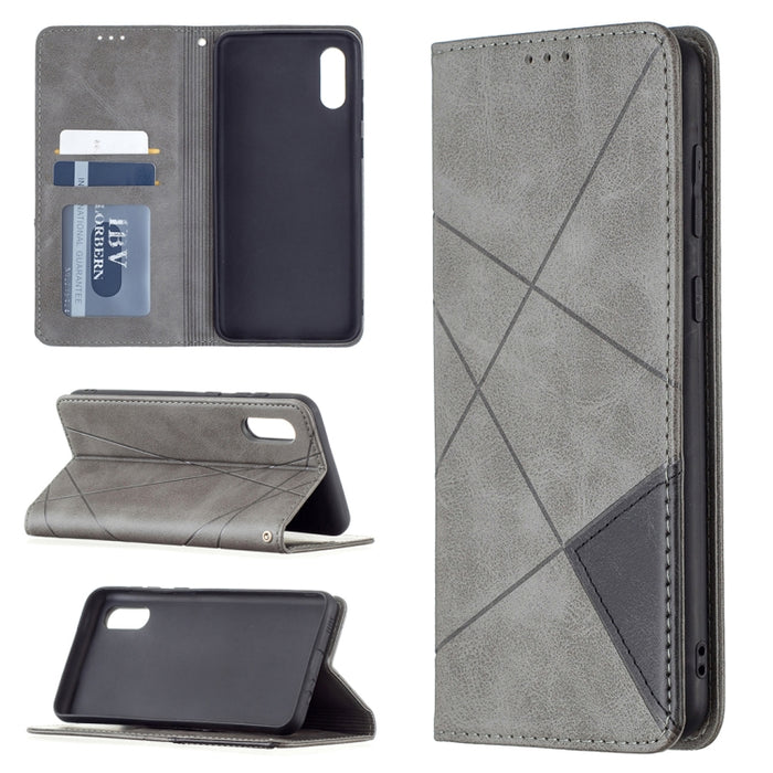 Estuche de cuero magnético con tapa horizontal con textura de rombos con soporte y ranuras para tarjetas, For Xiaomi Redmi Note 10 Pro, For Huawei P50 Pro, For Huawei P50, For Samsung Galaxy A02, For Nokia C1 Plus