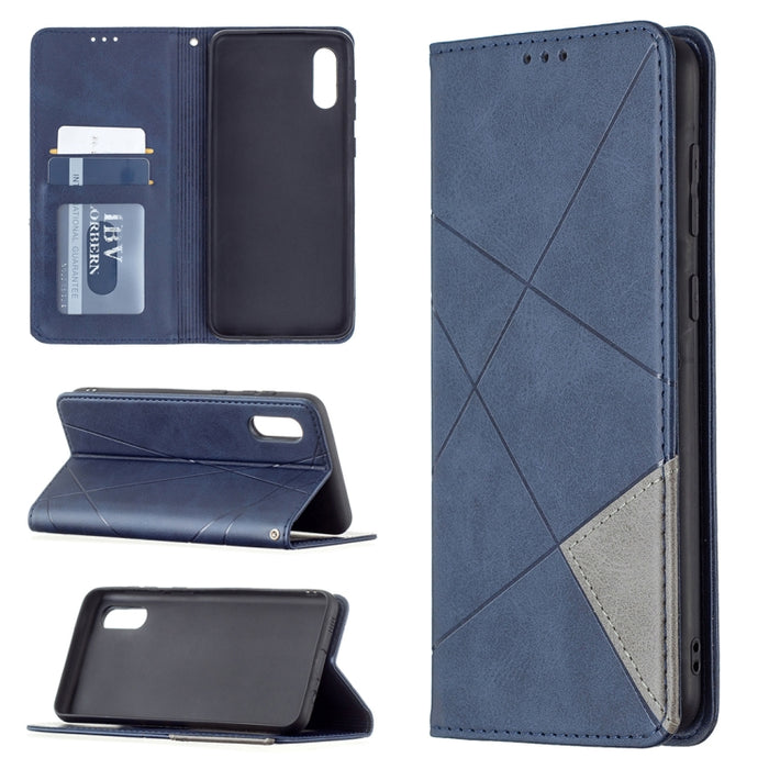 Estuche de cuero magnético con tapa horizontal con textura de rombos con soporte y ranuras para tarjetas, For Xiaomi Redmi Note 10 Pro, For Huawei P50 Pro, For Huawei P50, For Samsung Galaxy A02, For Nokia C1 Plus