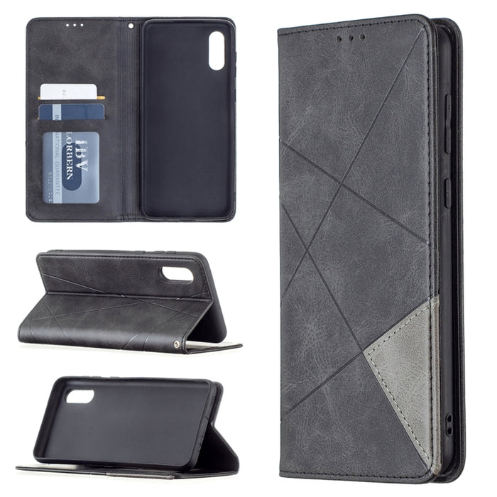 Estuche de cuero magnético con tapa horizontal con textura de rombos con soporte y ranuras para tarjetas, For Xiaomi Redmi Note 10 Pro, For Huawei P50 Pro, For Huawei P50, For Samsung Galaxy A02, For Nokia C1 Plus