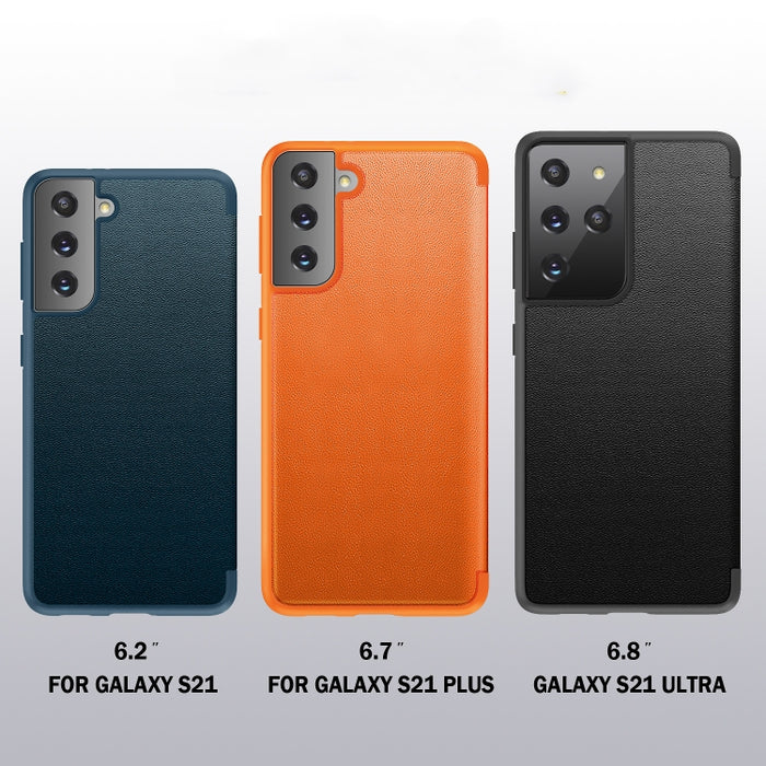Estuche de cuero con tapa horizontal a prueba de golpes con ventana lateral magnética, For Samsung Galaxy A02s 164.2mm, For Samsung Galaxy A02s 166.5mm, For Samsung Galaxy A12, For Samsung Galaxy A32 5G, For Samsung Galaxy A42                          ...