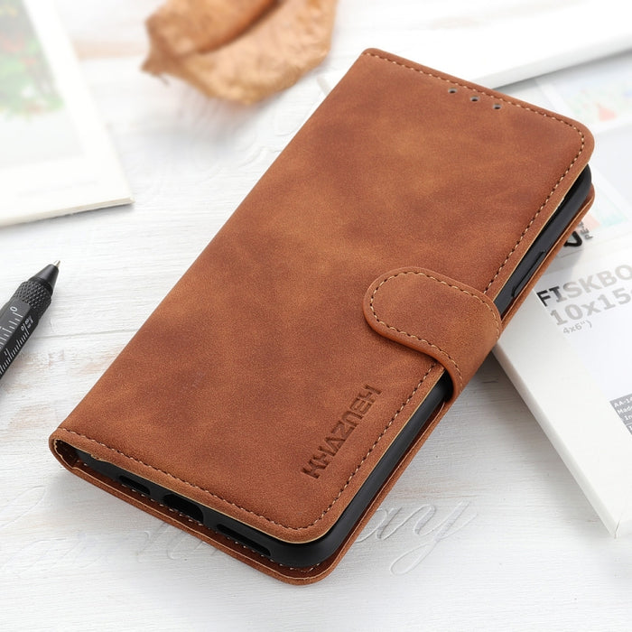KHAZNEH Retro Texture PU + TPU Estuche de cuero con tapa horizontal con soporte y ranuras para tarjetas y billetera, For OPPO Realme C21, For Xiaomi Poco M3 Pro 4G / Poco M3 Pro 5G / Redmi Note 10 5G