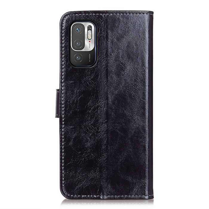 Retro Crazy Horse Texture Funda de cuero con tapa horizontal con soporte y ranuras para tarjetas y marco de fotos y billetera, For Xiaomi Poco M3 Pro 4G / Poco M3 Pro 5G / Redmi Note 10 5G, For OPPO Realme C21