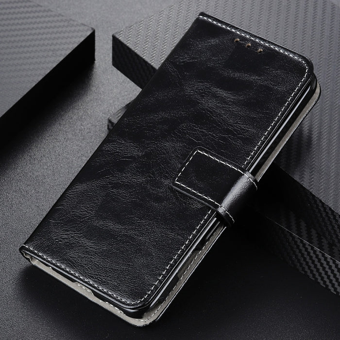 Retro Crazy Horse Texture Funda de cuero con tapa horizontal con soporte y ranuras para tarjetas y marco de fotos y billetera, For Xiaomi Poco M3 Pro 4G / Poco M3 Pro 5G / Redmi Note 10 5G, For OPPO Realme C21