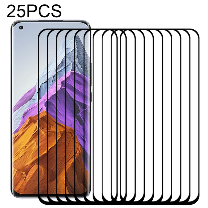 Edge Glue 25 PCS 9H HD 3D Película de vidrio templado con borde curvo, For OnePlus 9 Pro (25 PCS), For Xiaomi Mi 11i (25 PCS), For Xiaomi Mi 11 Ultra (25 PCS), For Xiaomi Mi 11 Pro (25 PCS)
