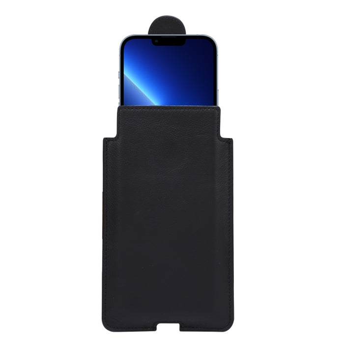 Riñonera Universal de cuero de vaca Vertical para teléfono móvil, funda de cuero para teléfonos de 7,2 pulgadas y menos, For 6.7 inch and Below Phones