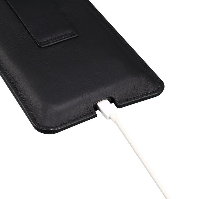 Riñonera Universal de cuero de vaca Vertical para teléfono móvil, funda de cuero para teléfonos de 7,2 pulgadas y menos, For 6.7 inch and Below Phones