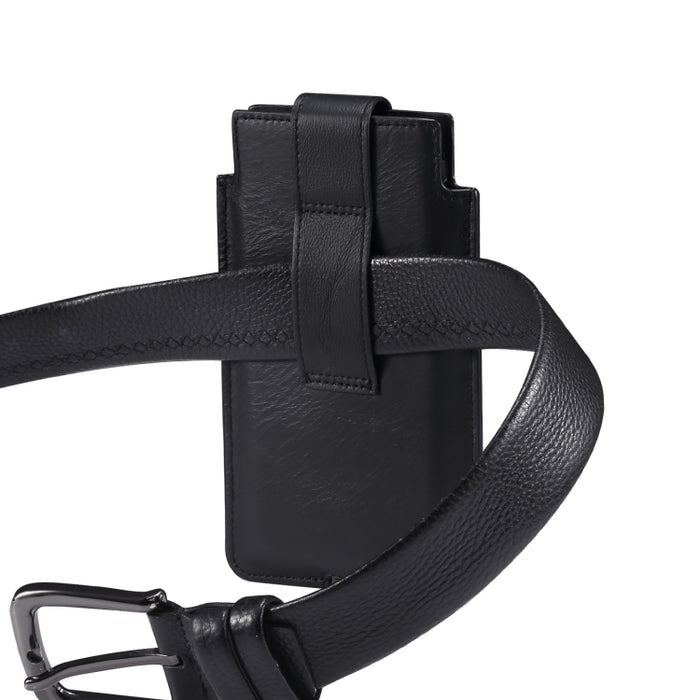 Riñonera Universal de cuero de vaca Vertical para teléfono móvil, funda de cuero para teléfonos de 7,2 pulgadas y menos, For 6.7 inch and Below Phones